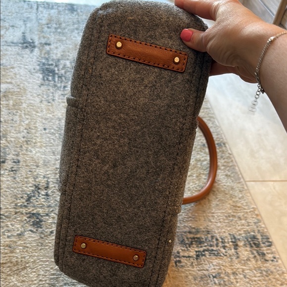 Kate Spade Gray and Brown Wool Tote Bag - Picture 5 of 7